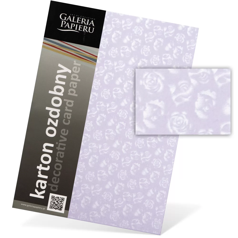 Carton GPAPIERU Small Roses A4, 220g/m2, liliac