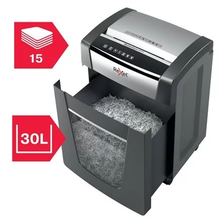 Distrugator REXEL Momentum M515 P5, 15foi, 30l Micro Cut