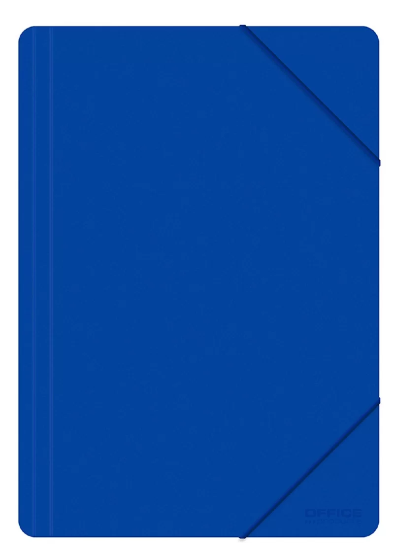 Папка на резинке OFFICE PRODUCTS А4, пластик, синяя