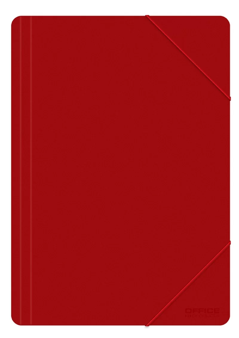Папка на резинке OFFICE PRODUCTS А4, пластик, красная