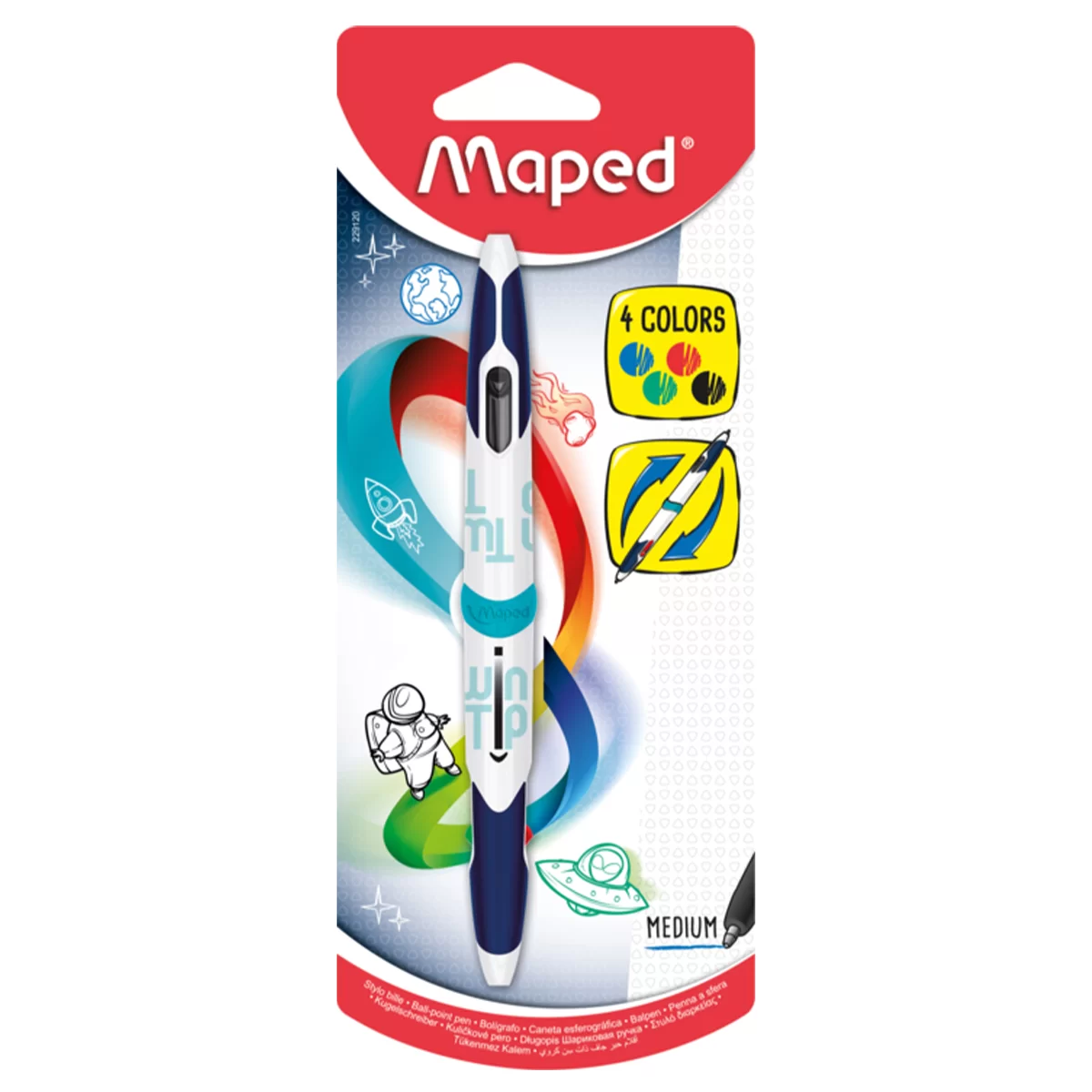 Pix MAPED Twin Tip 4 culori, blister