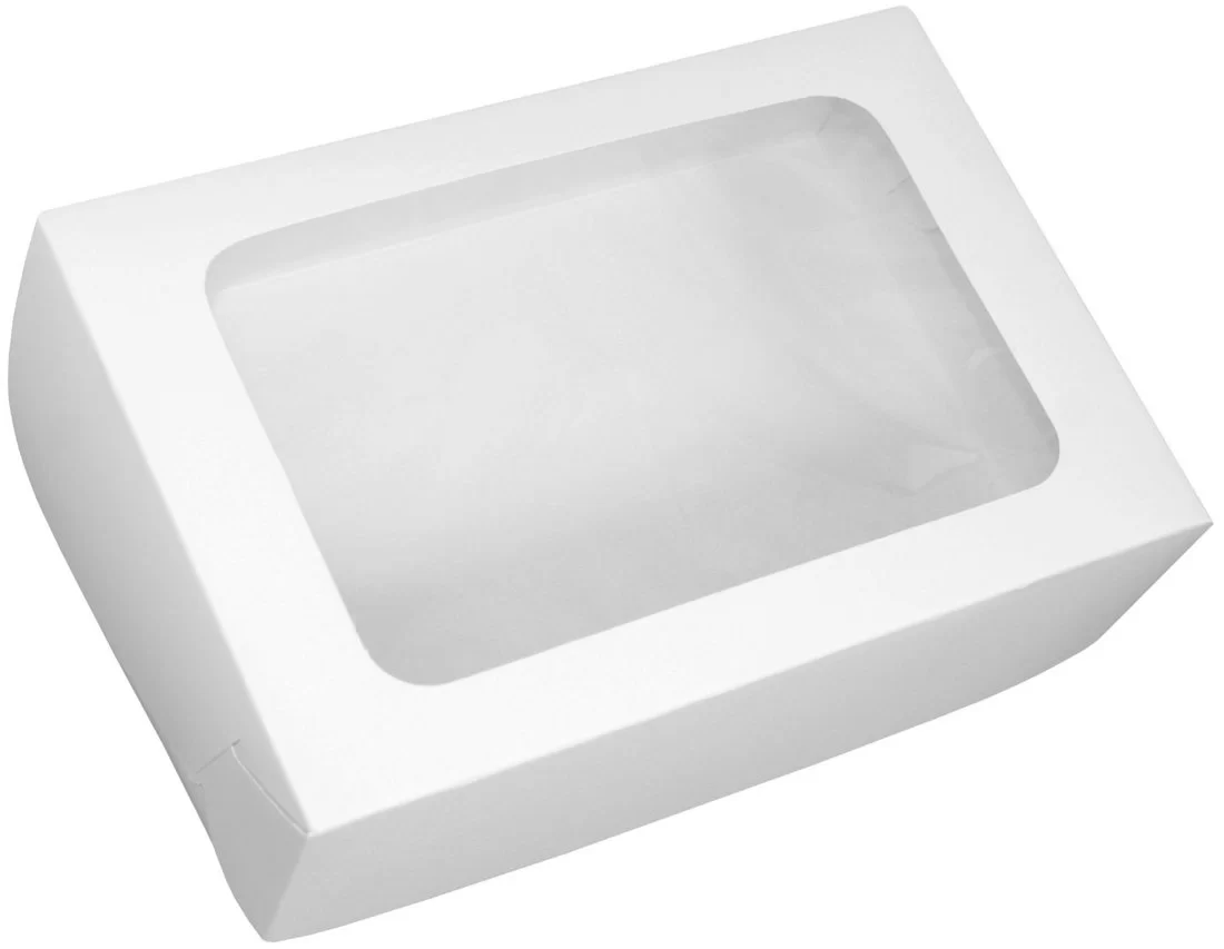 Cutie p-u cadouri alba, 23х15х6 cm, cu ferestra