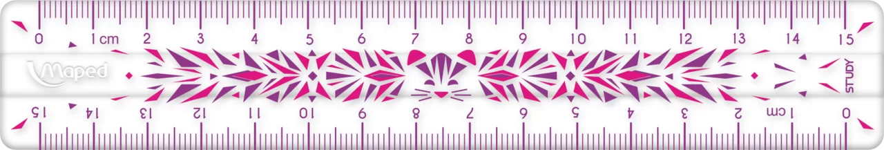 Линейка MAPED Study Fancy, пластиковая, 15 см