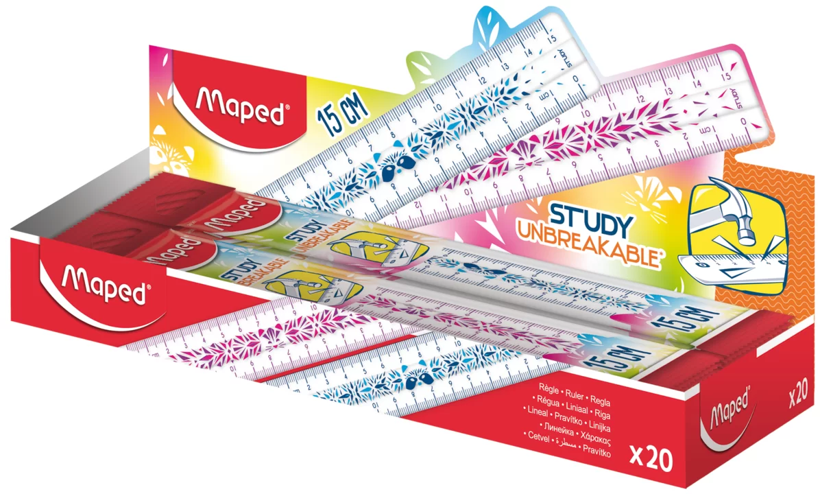 Линейка MAPED Study Fancy, пластиковая, 15 см
