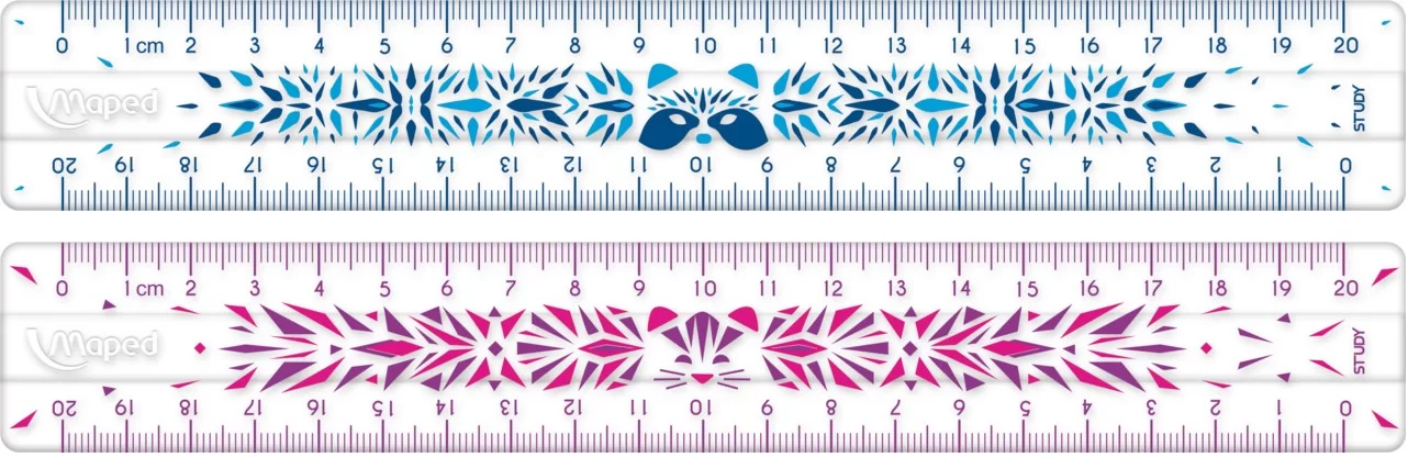 Rigla din plastic MAPED Study Fancy, 20cm