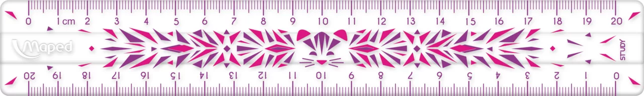 Rigla din plastic MAPED Study Fancy, 20cm