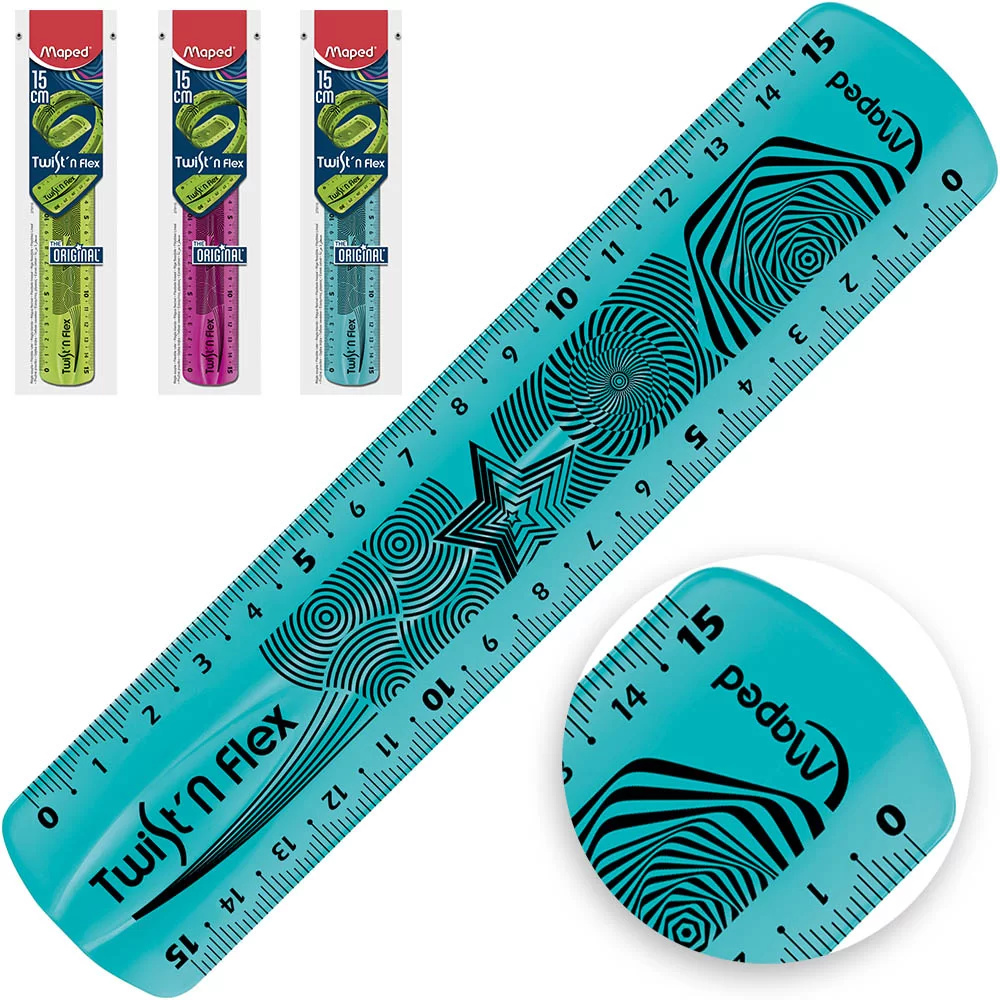 Rigla din plastic MAPED Twist'n Flex, 15cm