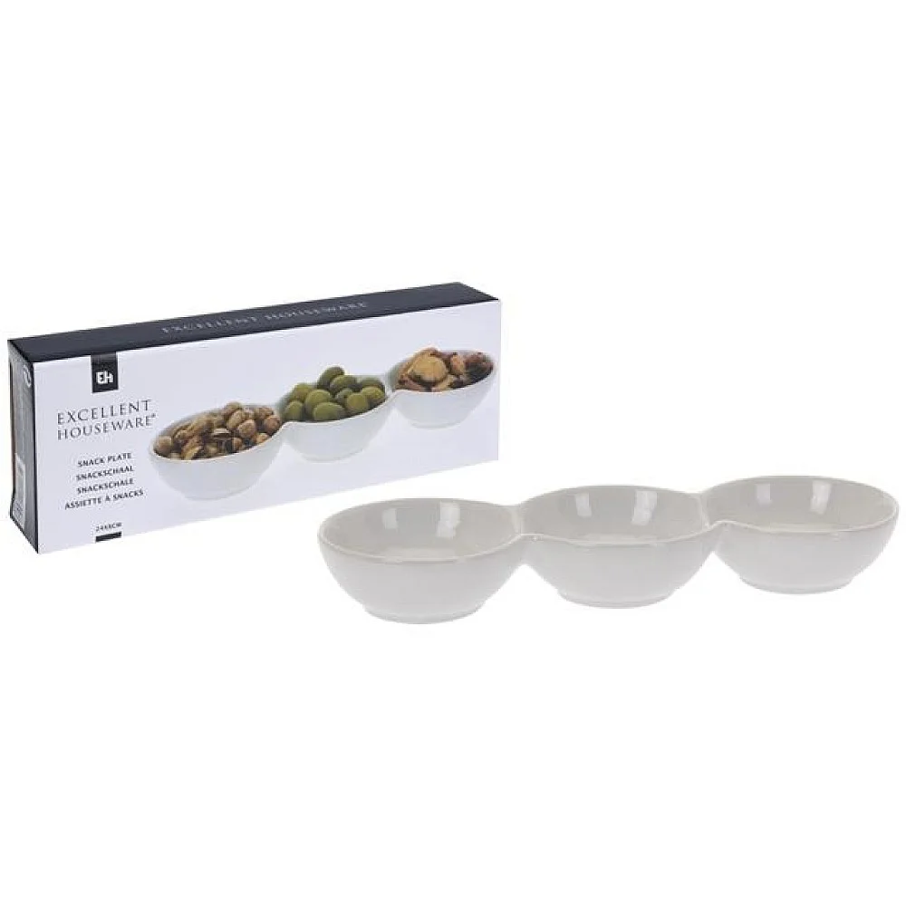 Bol pentru aperitiv EH 24x8 cm, triplu, portelan