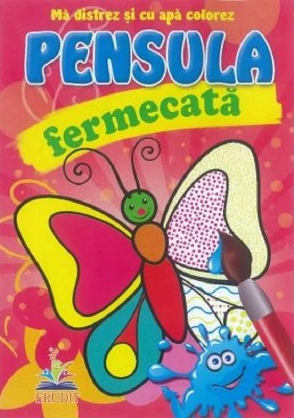 Carte de colorat Pensula fermecata Fluture
