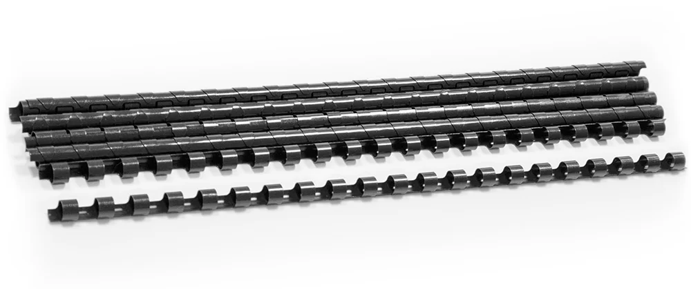 Inele din plastic ARGO A4, 8mm, 10 bucati, negru