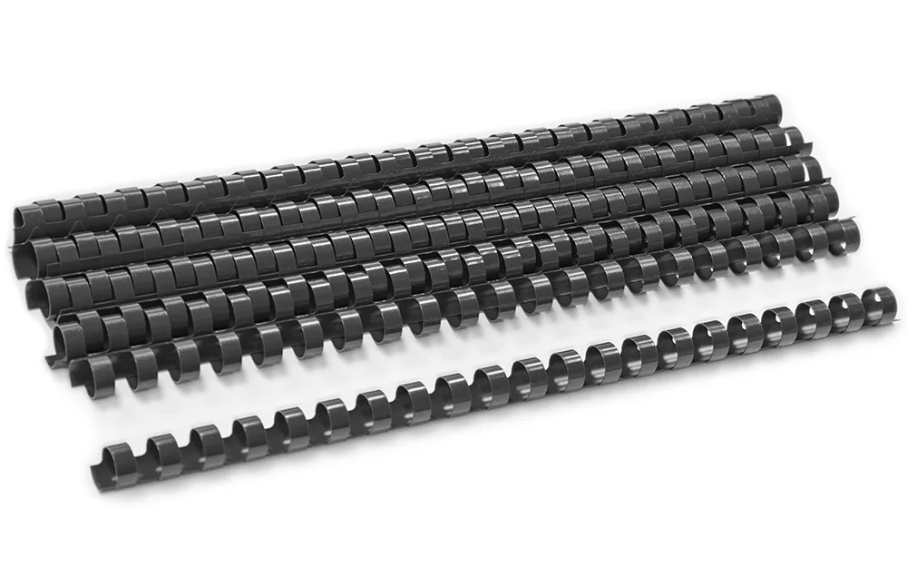 Inele din plastic ARGO A4, 12.5mm, 10 bucati, negru