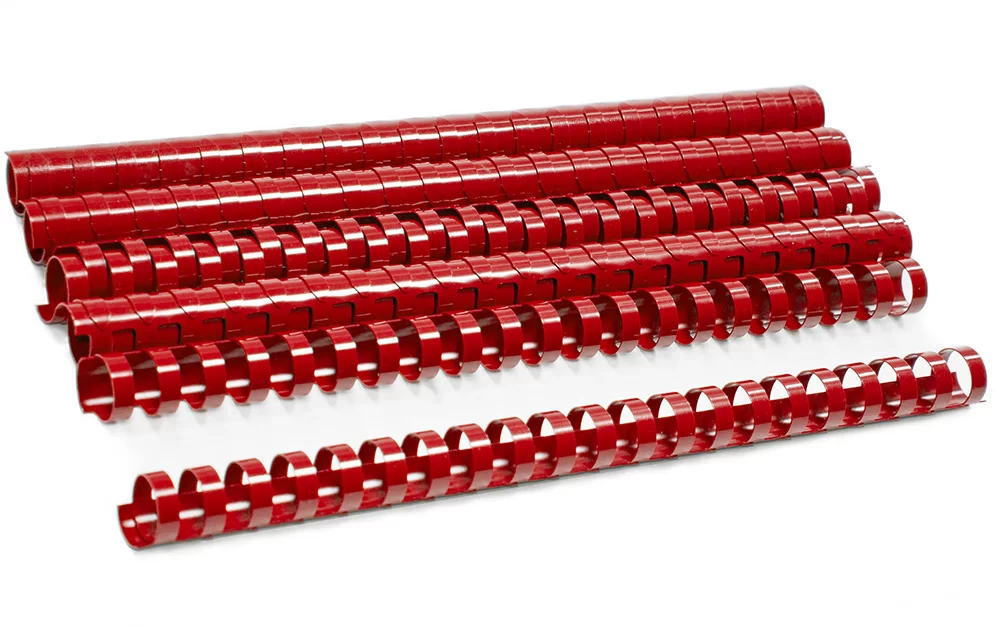 Inele din plastic ARGO A4, 19mm, 10 bucati, rosu