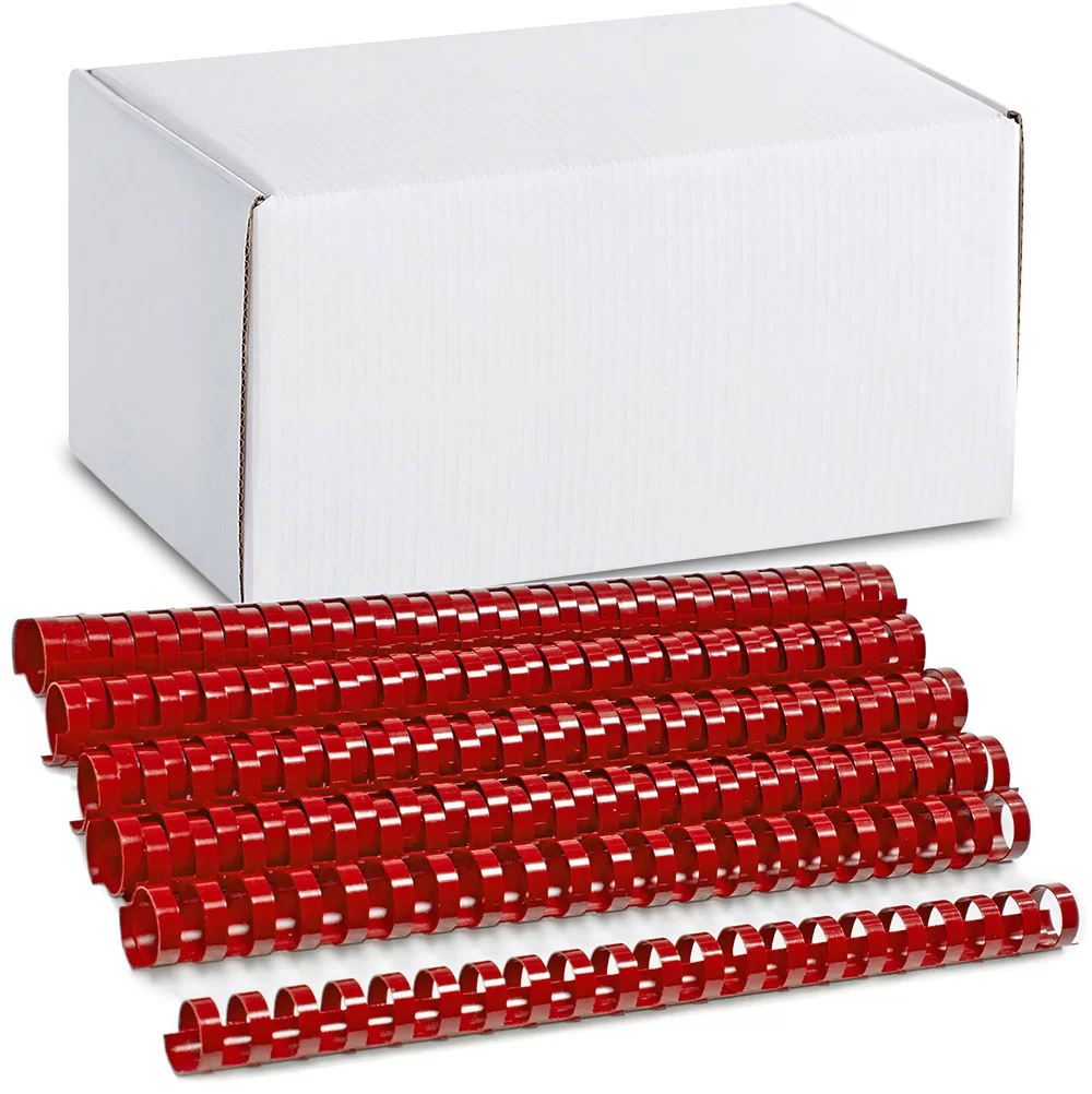 Inele din plastic ARGO A4, 25mm, 50 bucati, rosu
