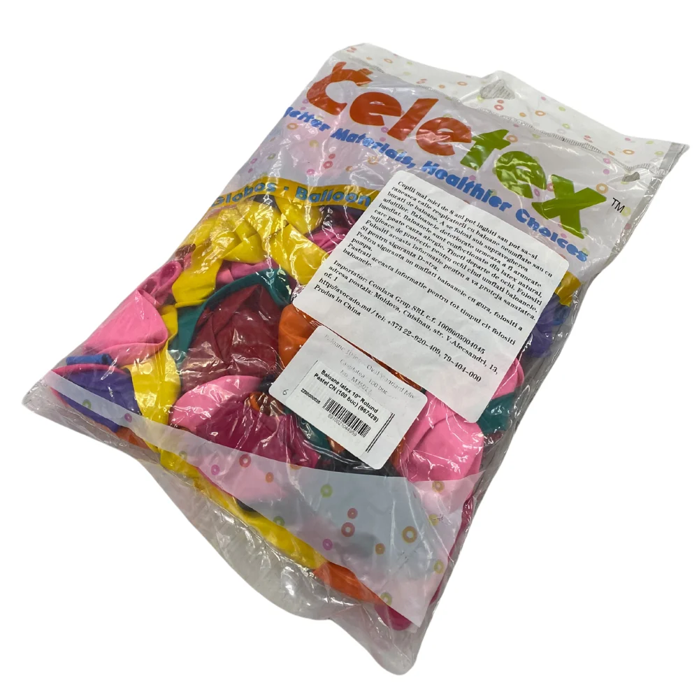 Baloane colorate, 25 cm, PASTEL CN, 100 bucati