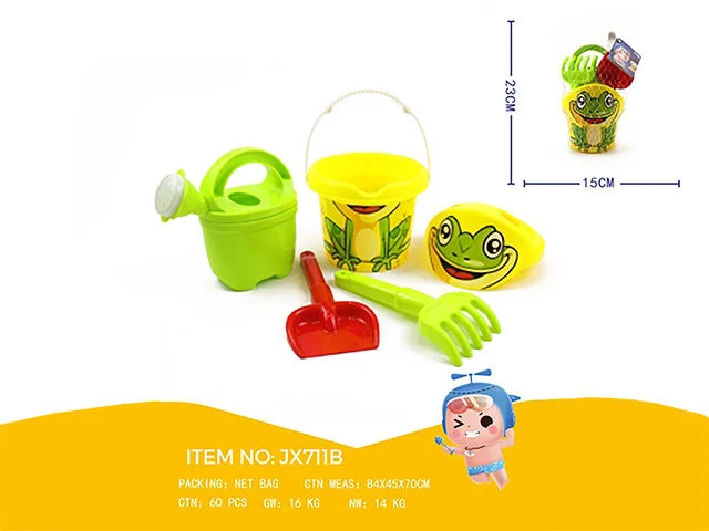 Set de jucarii p-u nisip in caldarusa "Broascuta" 15buc.
