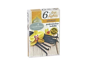 Lumanari pastile aromatizate, 3.8cm, 4ore, Vanila, 6 buc