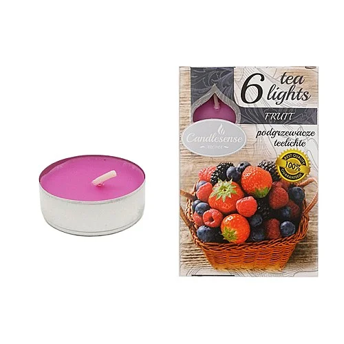 Lumanari pastile aromatizate, 3.8cm, 4ore, Fruit, 6 buc.