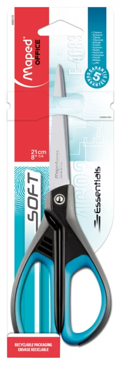 Foarfeca MAPED Essentials Soft, asimetric, 21cm, blister