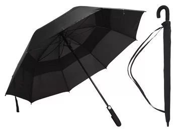 Umbrela D100cm, miner-cirlig, negru