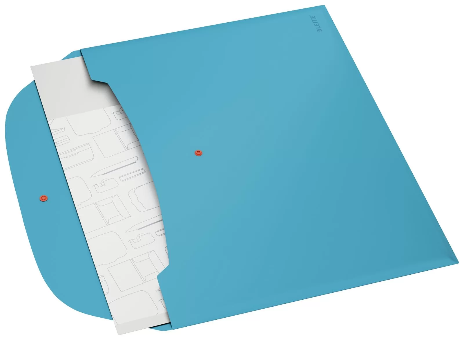 Mapa cu capsa LEITZ Cosy A4, 200mic, 3 bucati, gri
