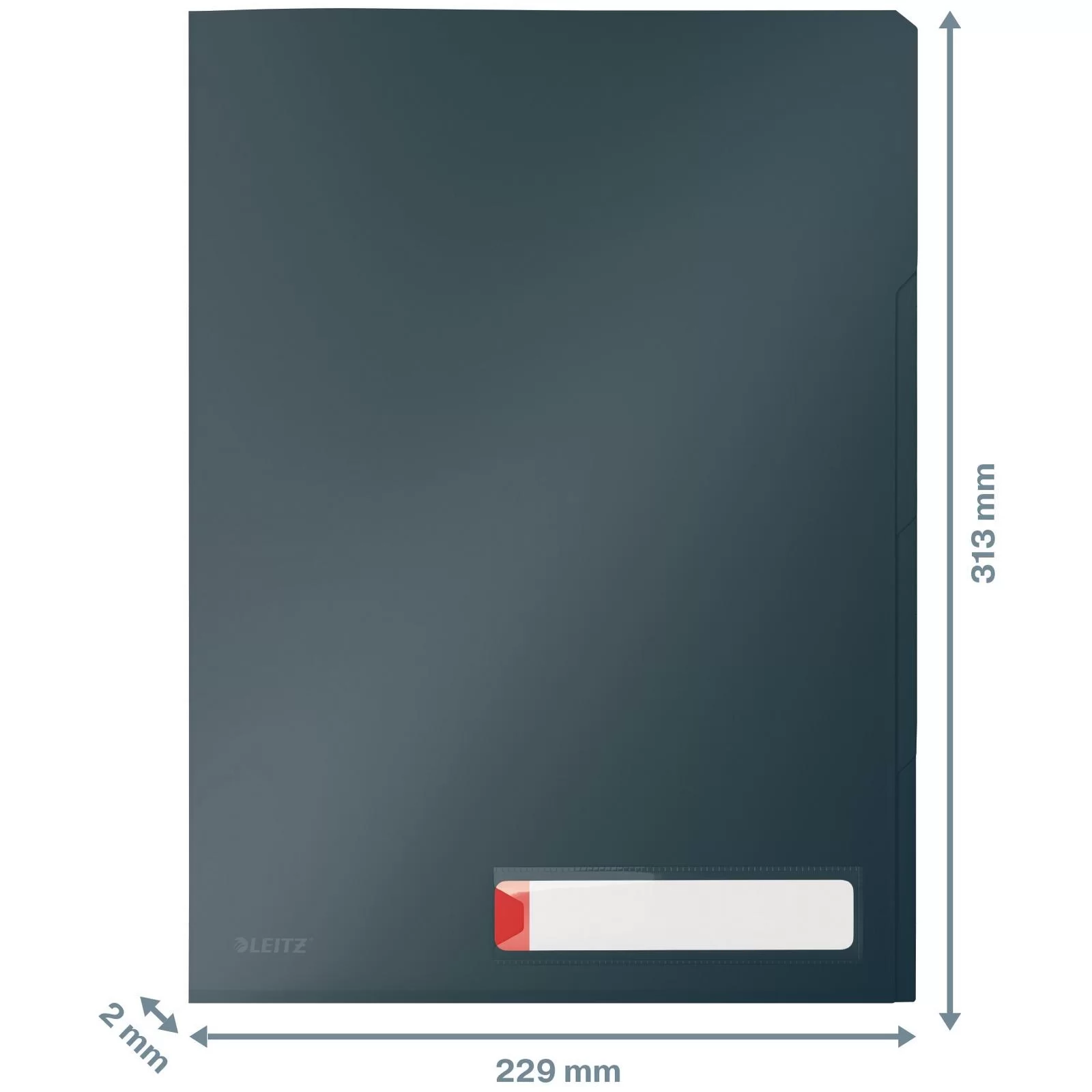 Mapa unghi LEITZ Cosy А4, 3 separatoare, 3 buc, gri