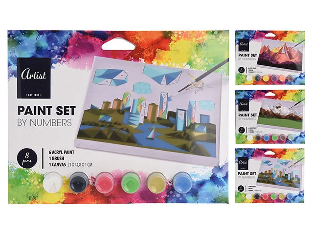 Pictura pe numere ARTIST Munti/orase A5 pinza
