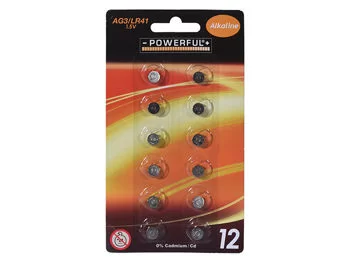 Set baterii POWERFUL AG3/LR41, 12buc, blister
