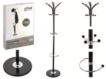 Cuier Five metalic, 182 cm, negru