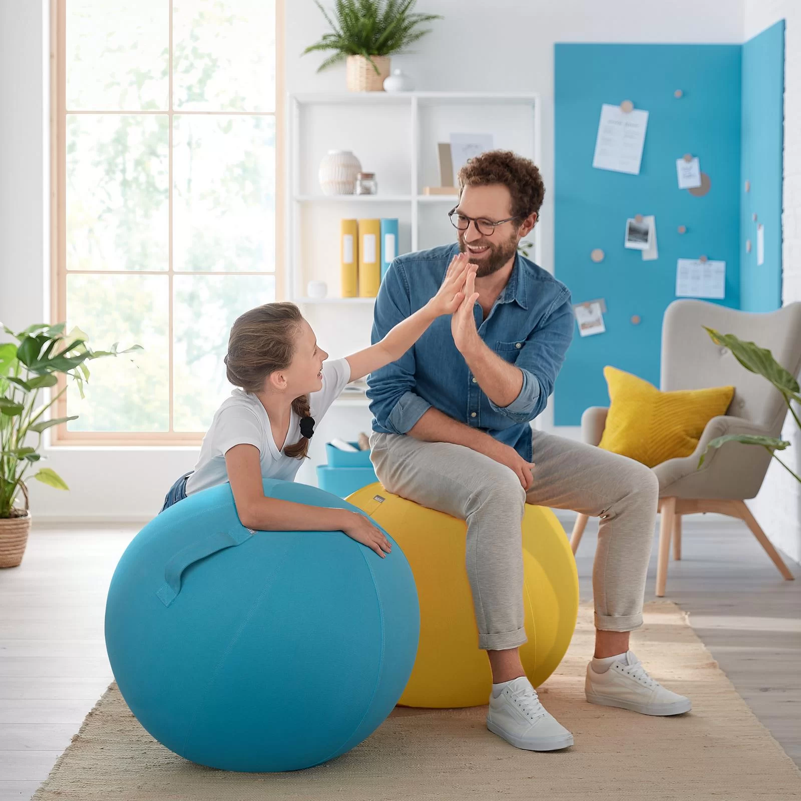 Мяч LEITZ Cosy, для сидения и фитнеса, серый