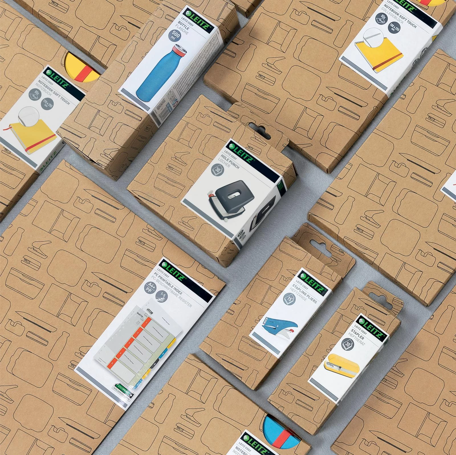 Suport documente LEITZ Cosy A4, carton, galben
