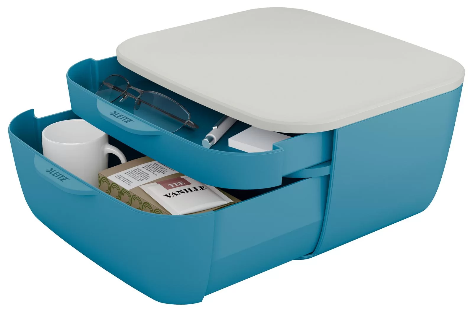 Cabinet cu 2 sertare LEITZ Cosy, albastru