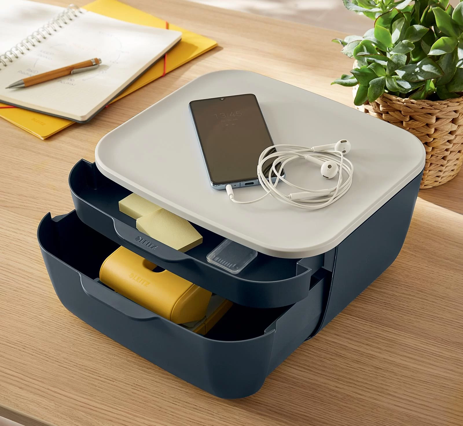 Cabinet cu 2 sertare LEITZ Cosy, gri