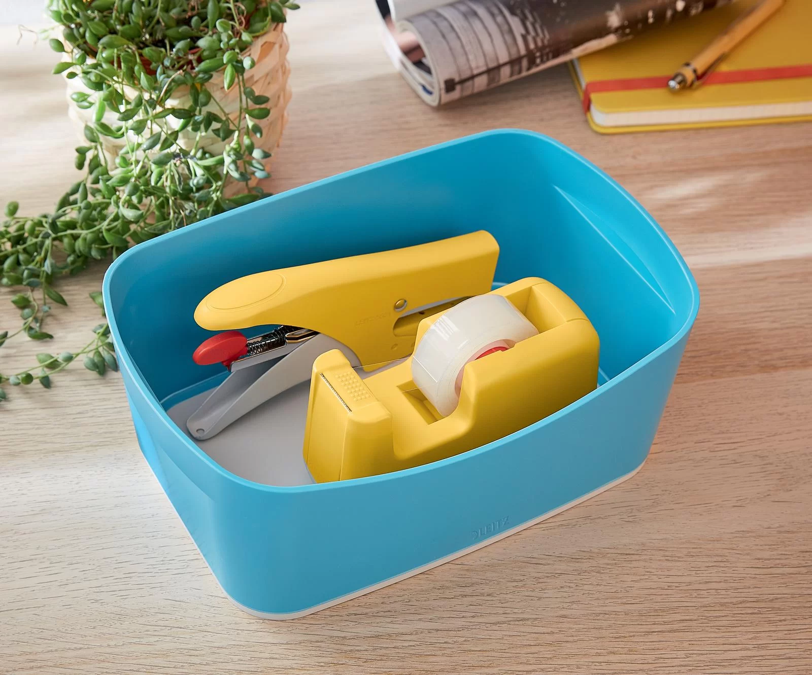 Dispenser banda adeziva LEITZ Cosy, 30m, galben