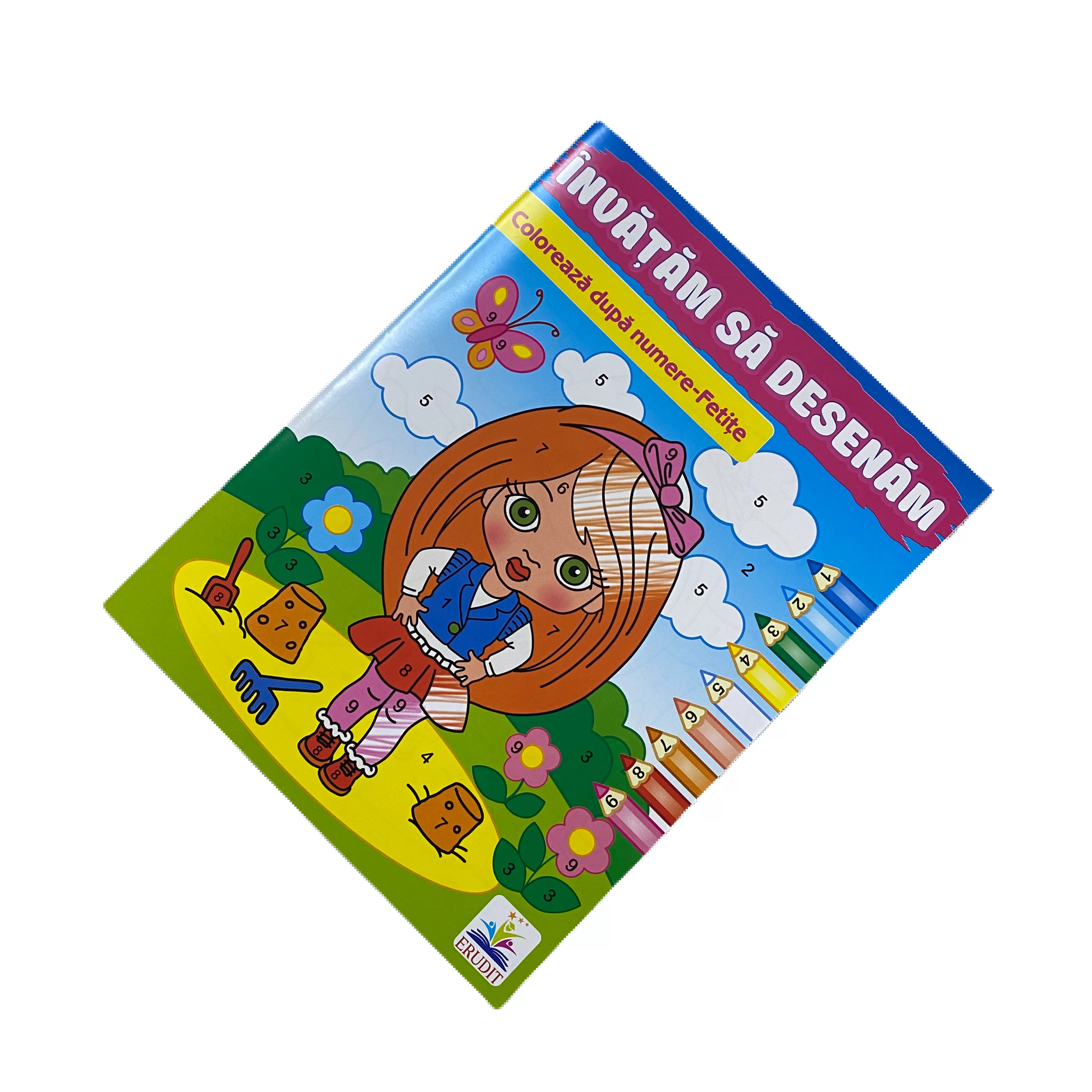 Carte de colorat Coloreaza dupa numere Fetite