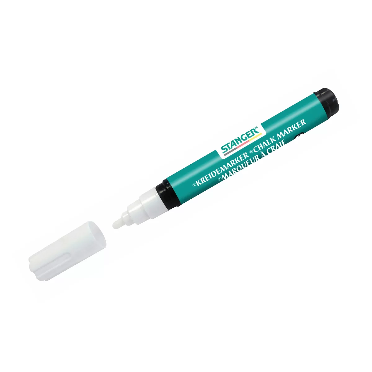 Marker cu creta lichida STANGER, 1-3 mm, alb