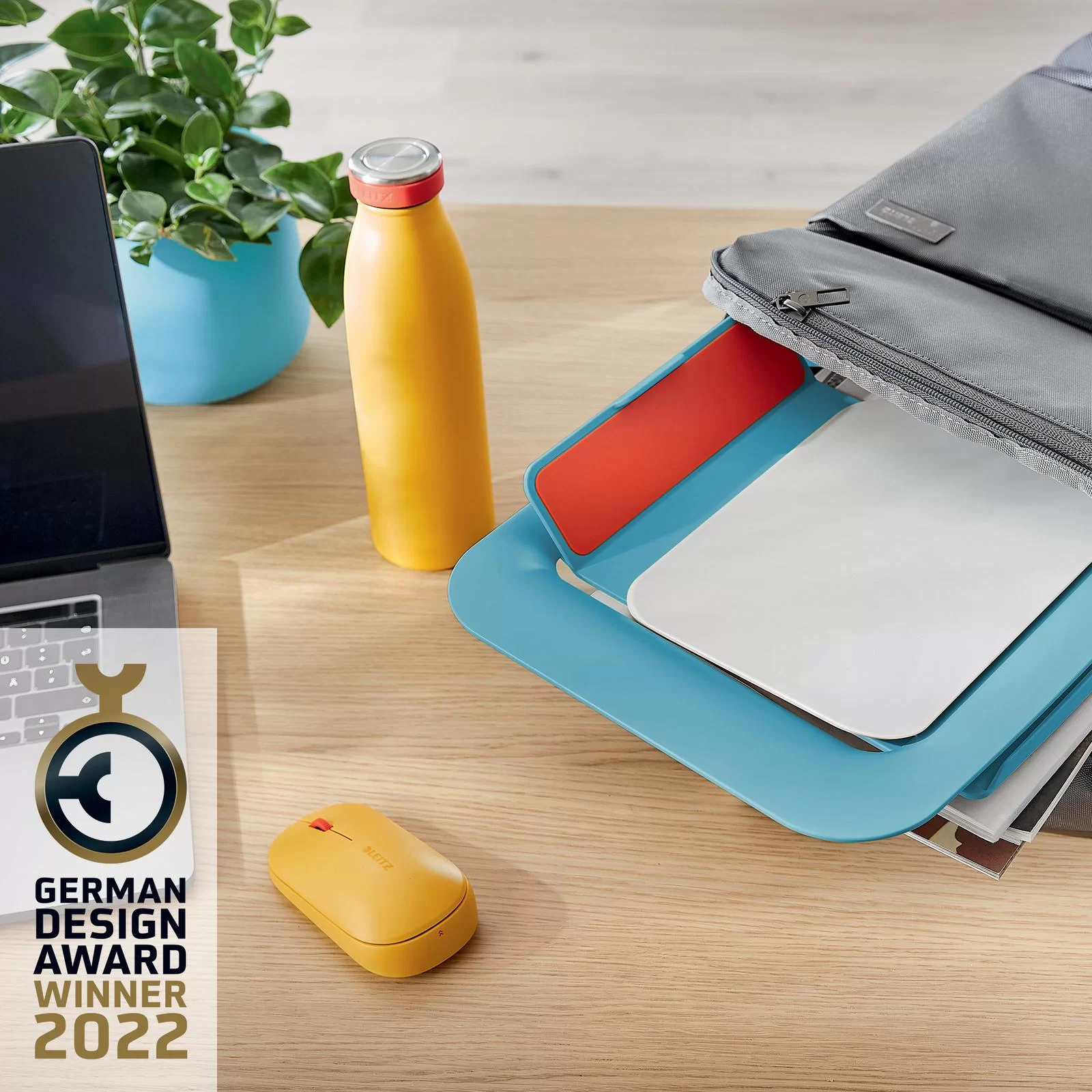 Suport p-u laptop LEITZ Cosy, reglabil, albastru