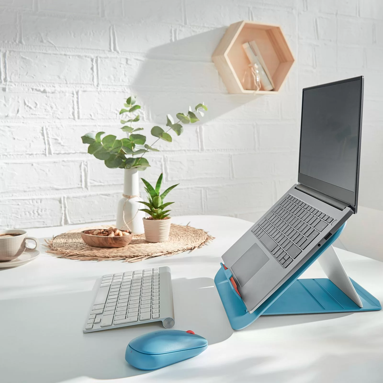 Suport p-u laptop LEITZ Cosy, reglabil, albastru