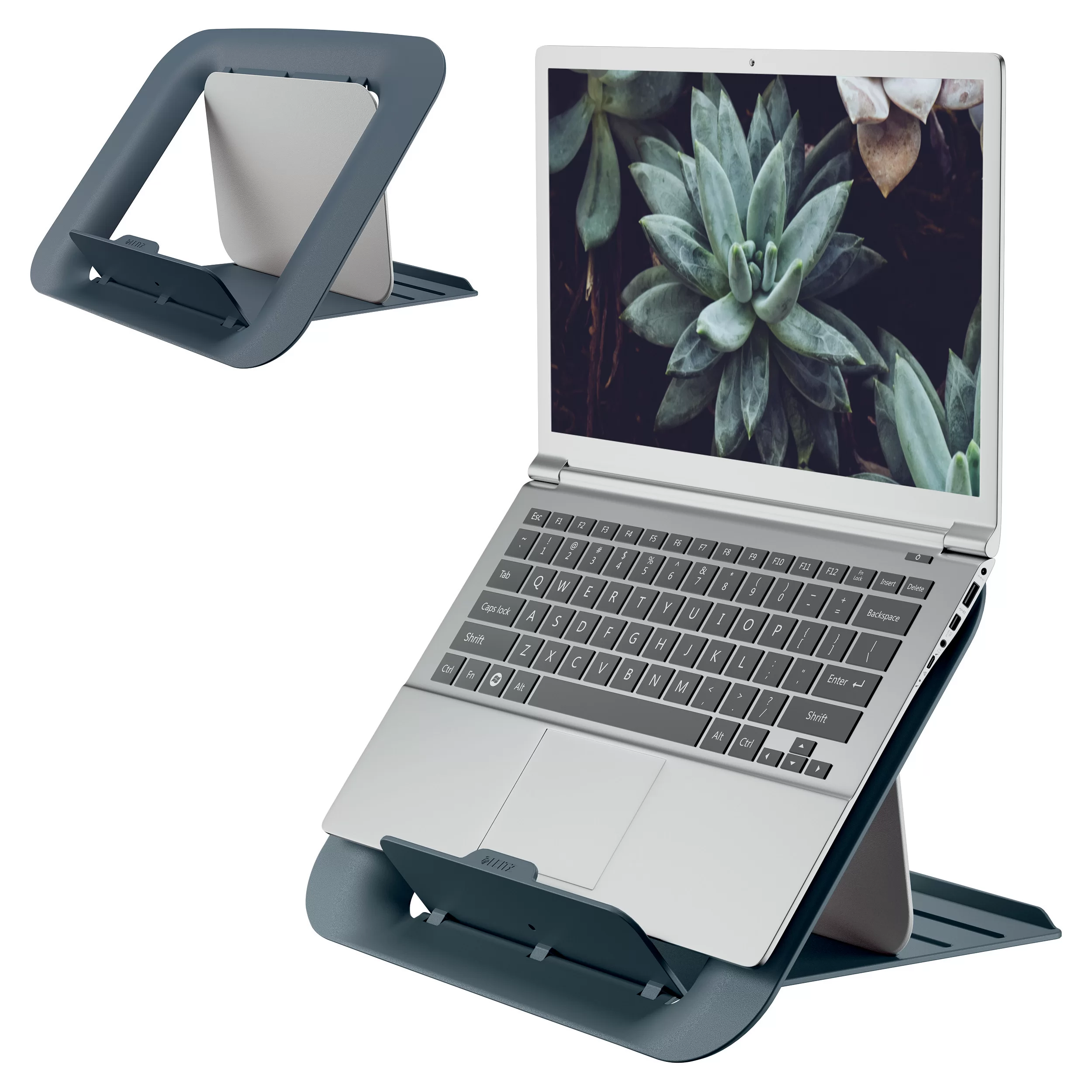 Suport p-u laptop LEITZ Cosy, reglabil, gri