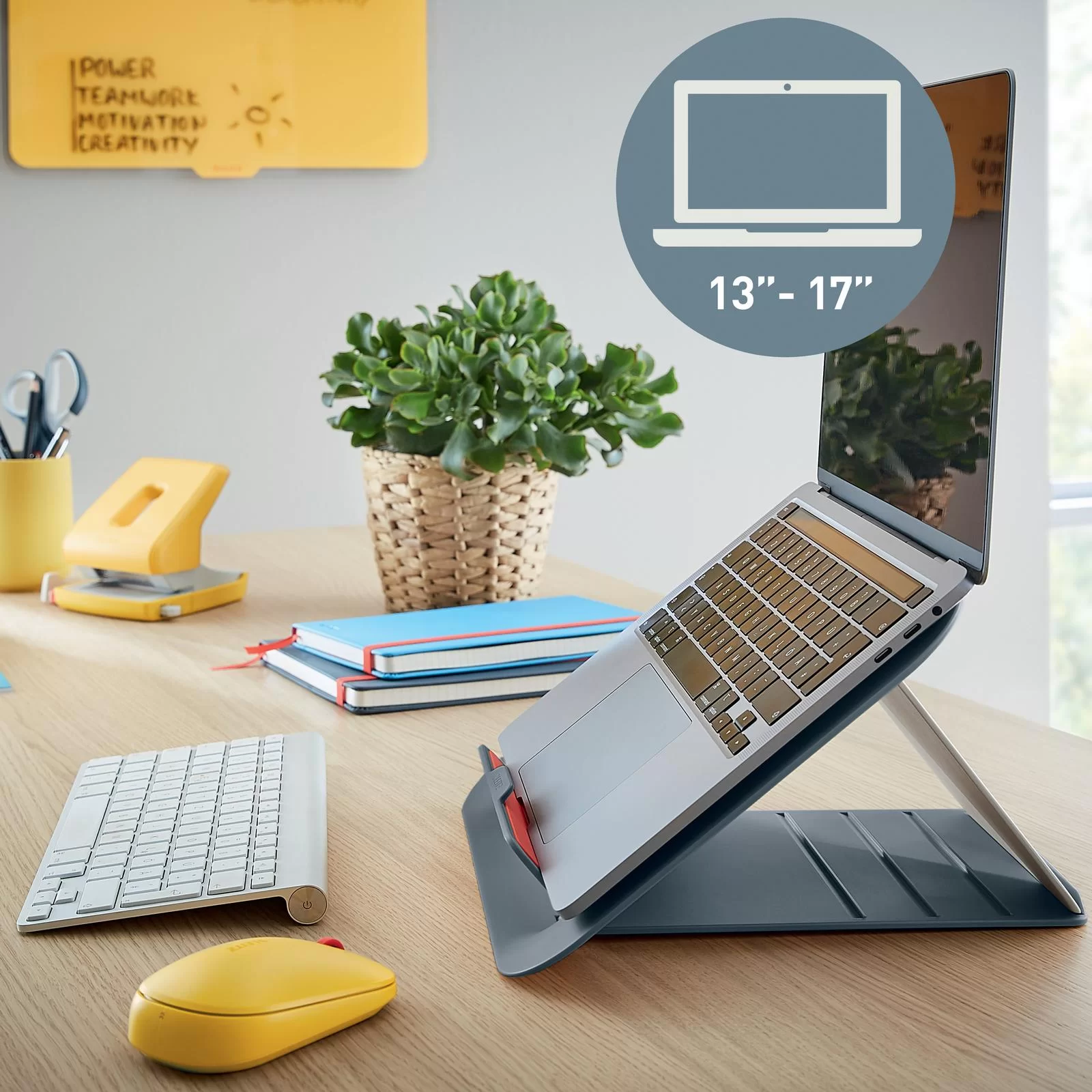 Suport p-u laptop LEITZ Cosy, reglabil, gri