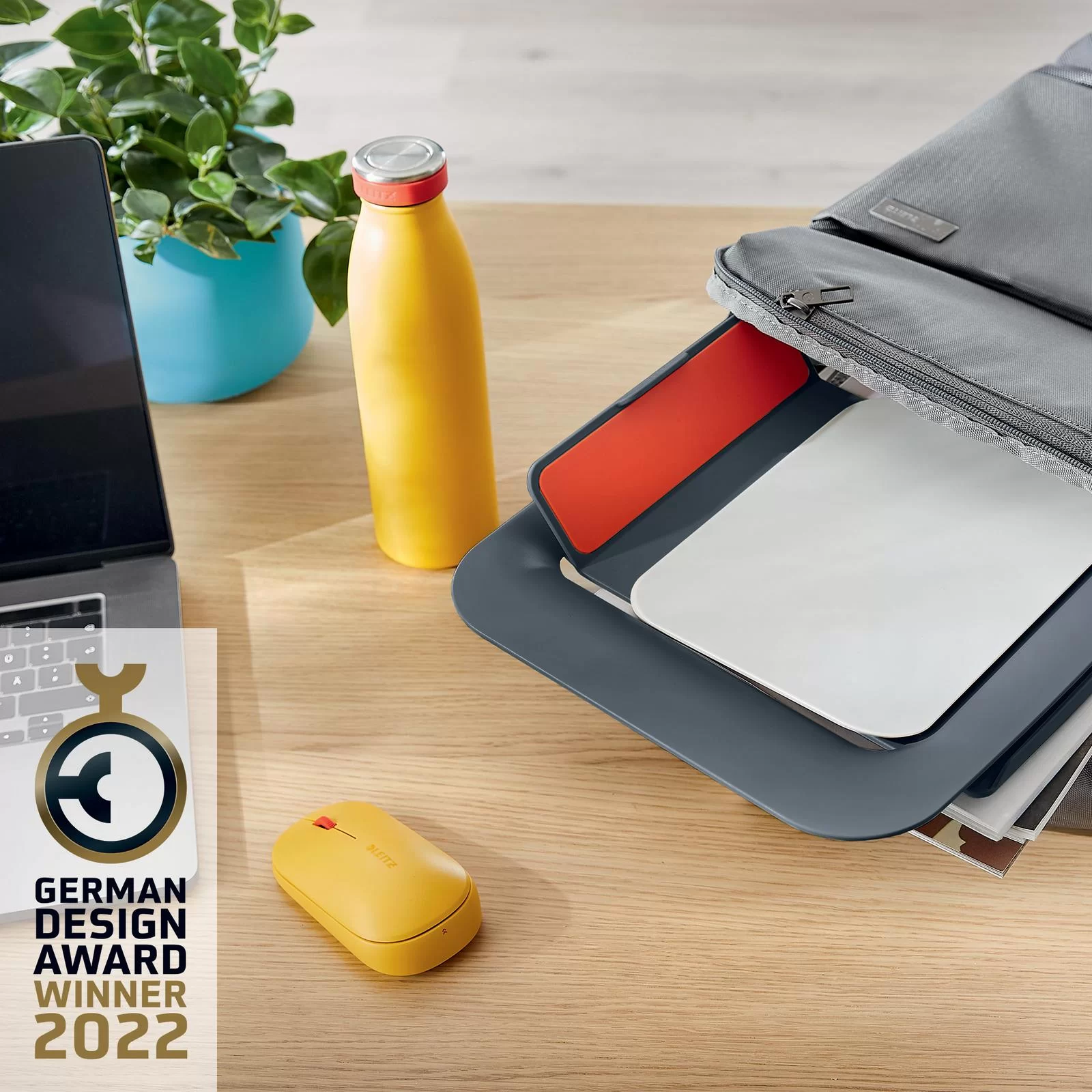 Suport p-u laptop LEITZ Cosy, reglabil, gri