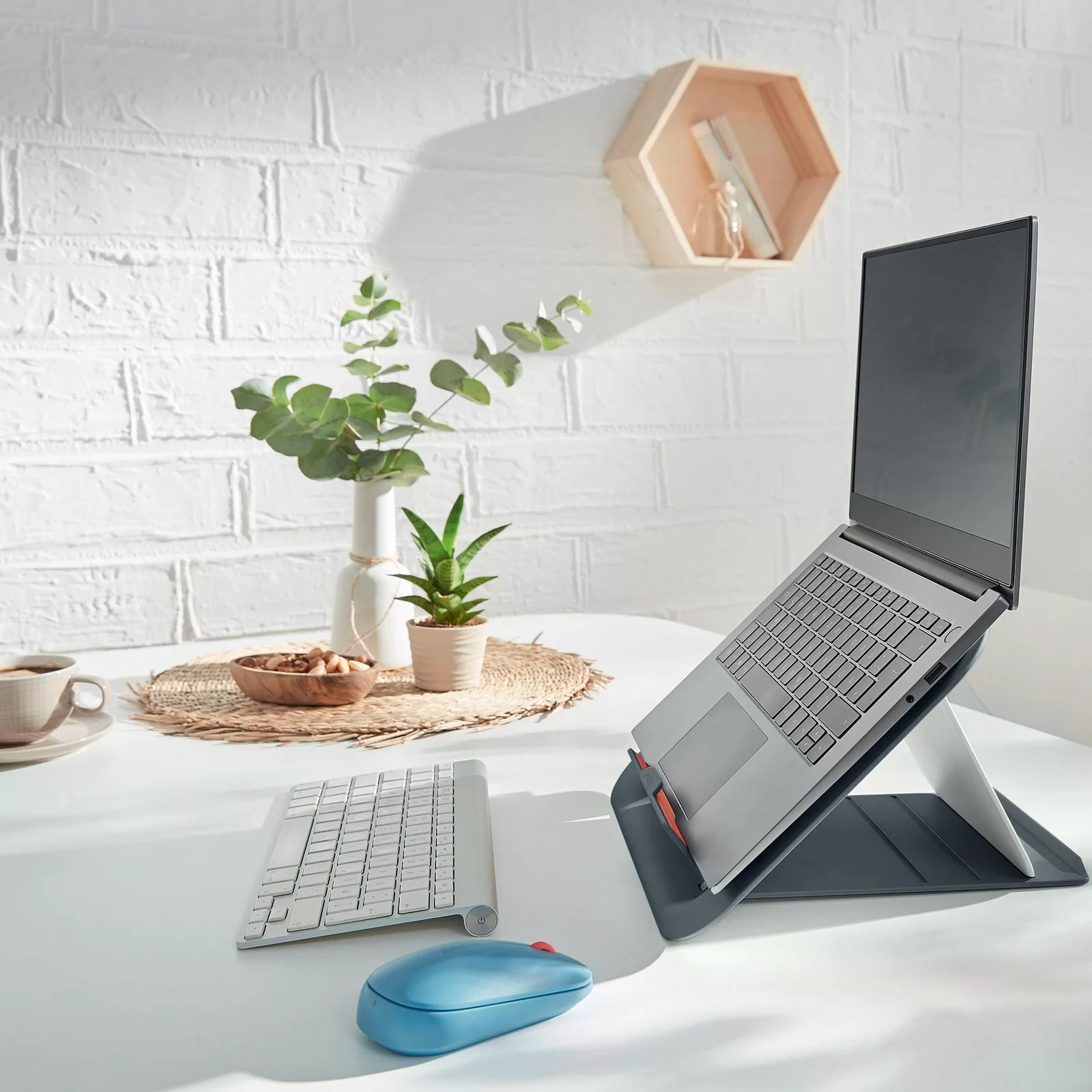 Suport p-u laptop LEITZ Cosy, reglabil, gri