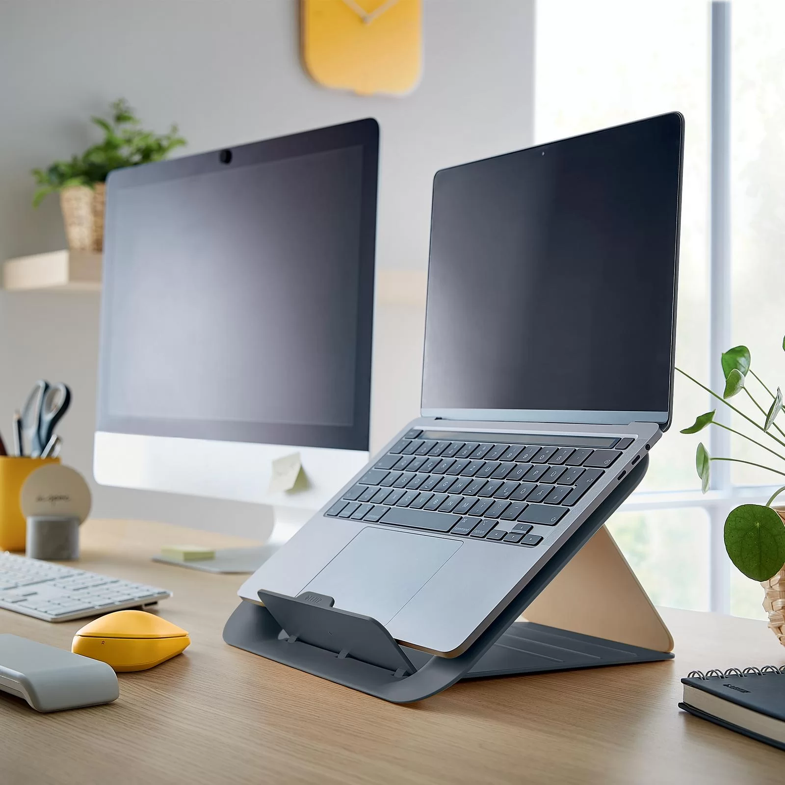 Suport p-u laptop LEITZ Cosy, reglabil, gri