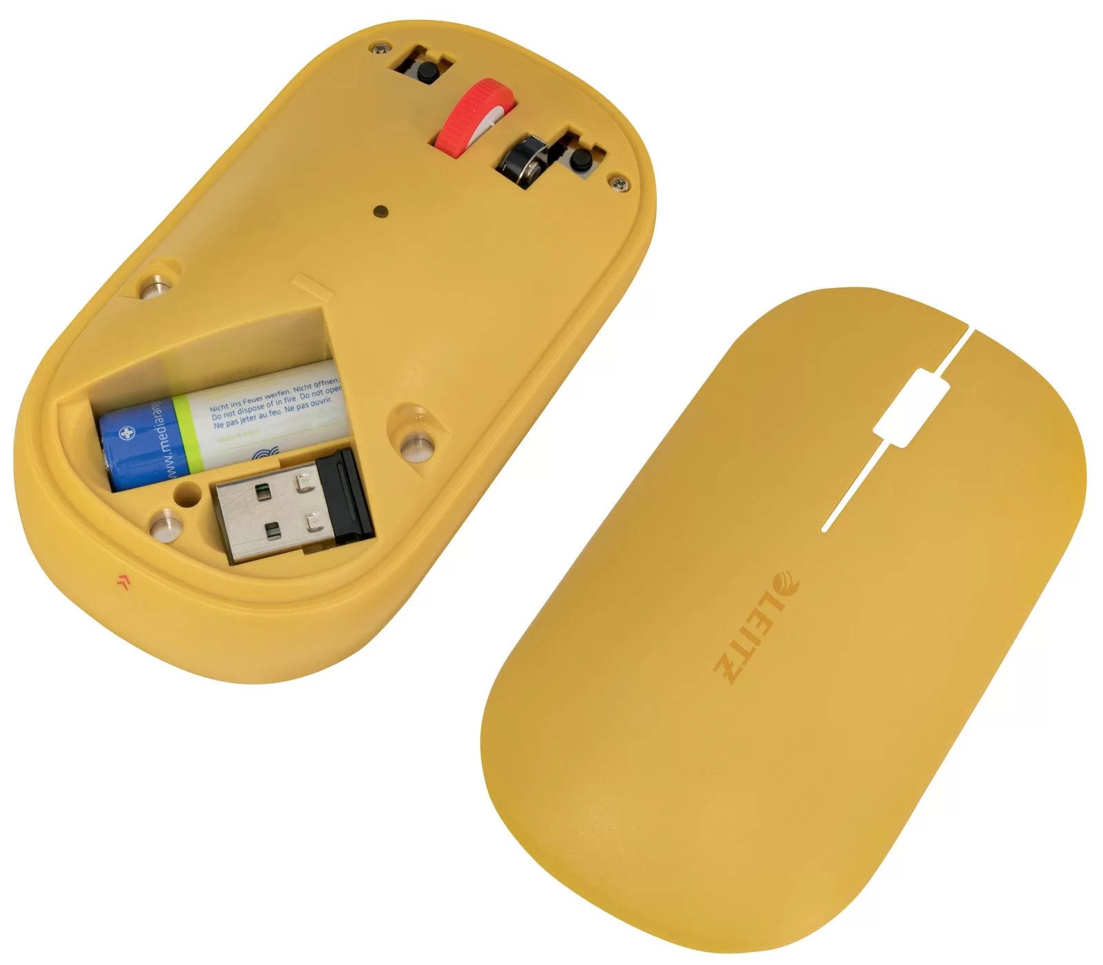 Мышка LEITZ Cosy 3 кнопки, wireless, желтая