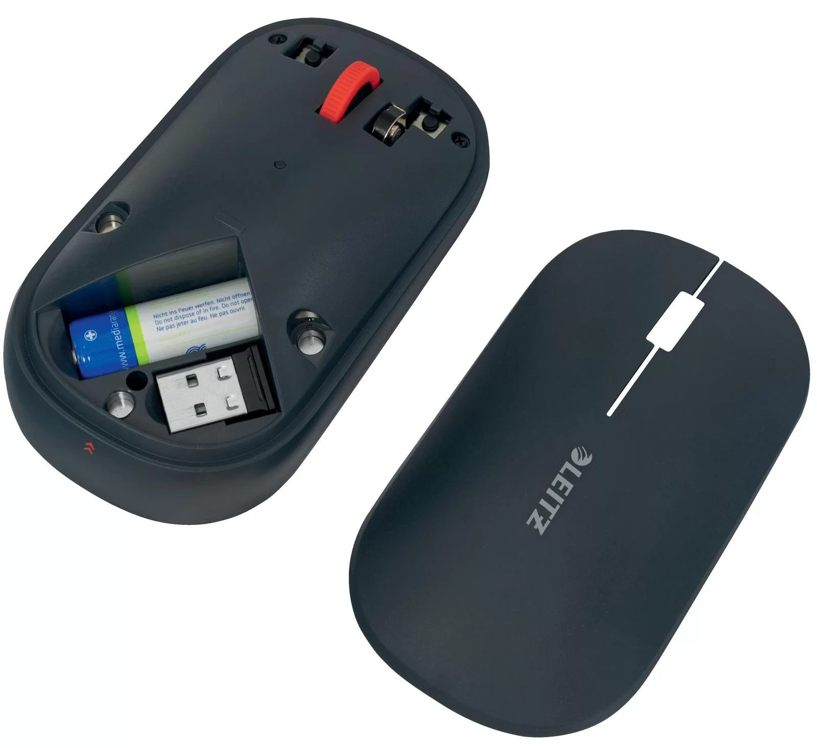 Мышка LEITZ Cosy 3 кнопки, wireless, серая
