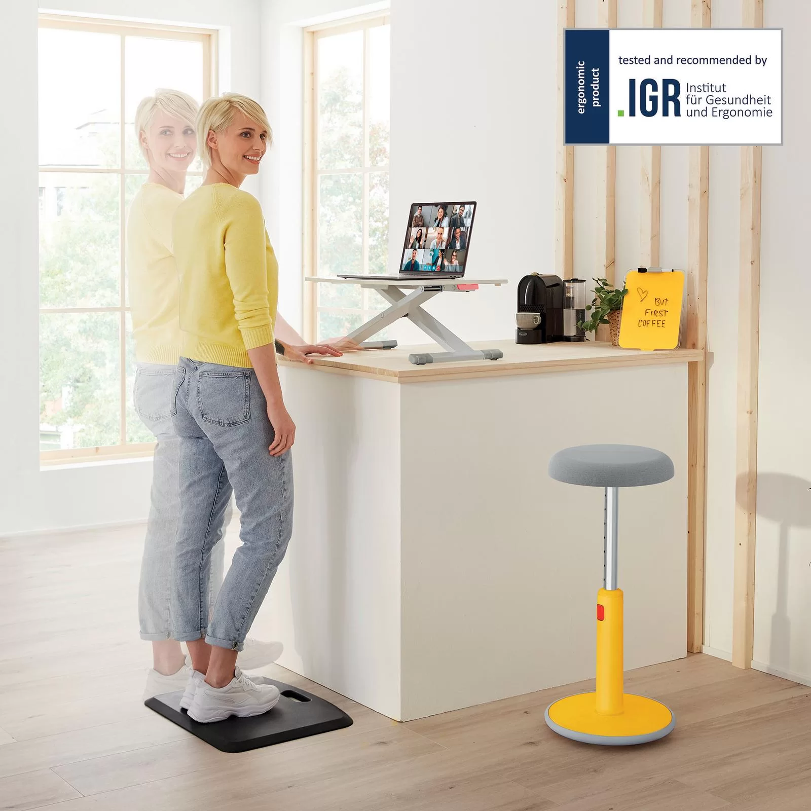 Suport p-u laptop LEITZ Cosy, gri