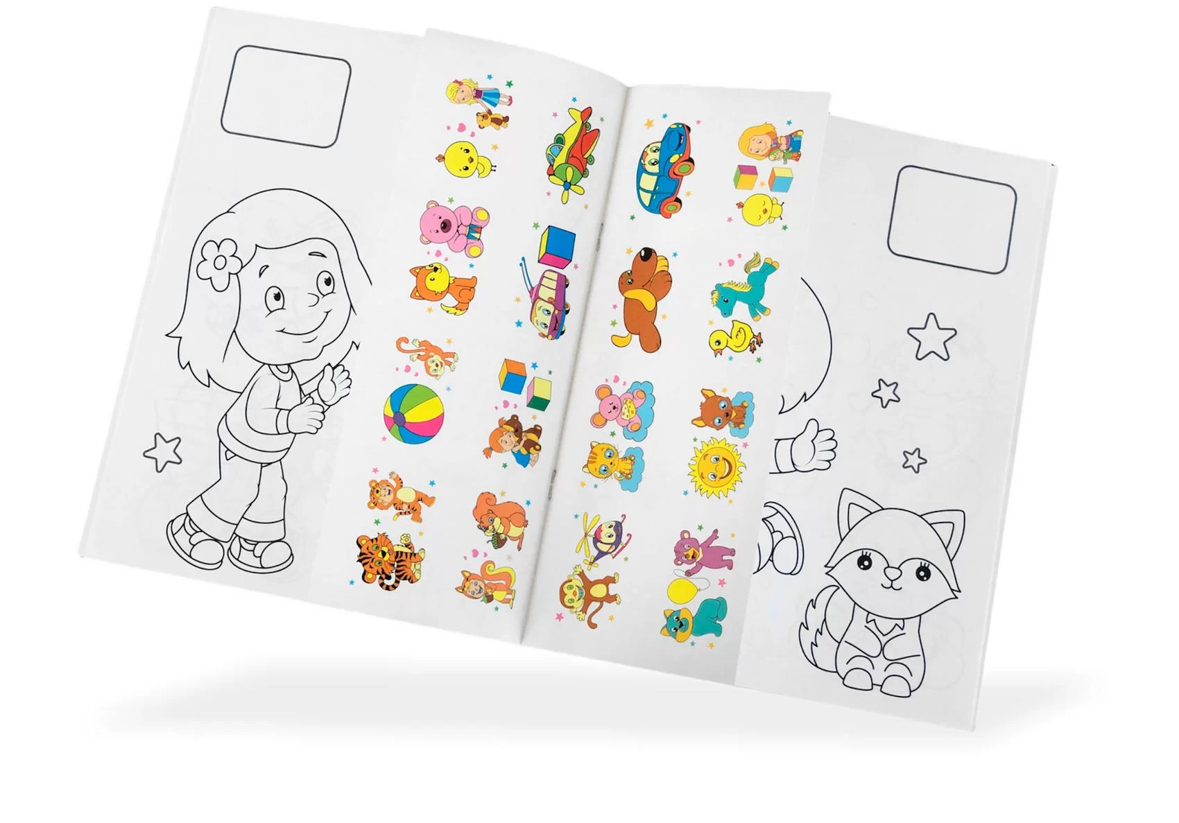 Carte de colorat Coloreaza+autocolante Celor mici