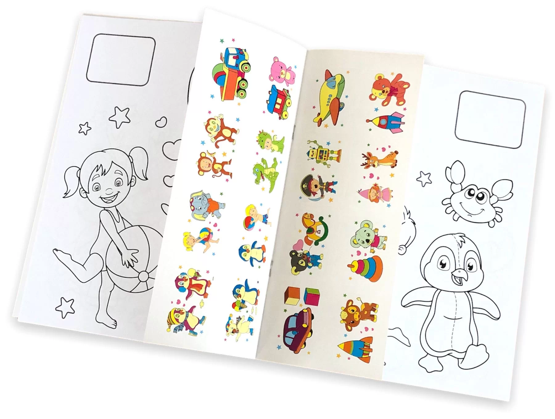 Carte de colorat + autocolante Игрушки Дракон