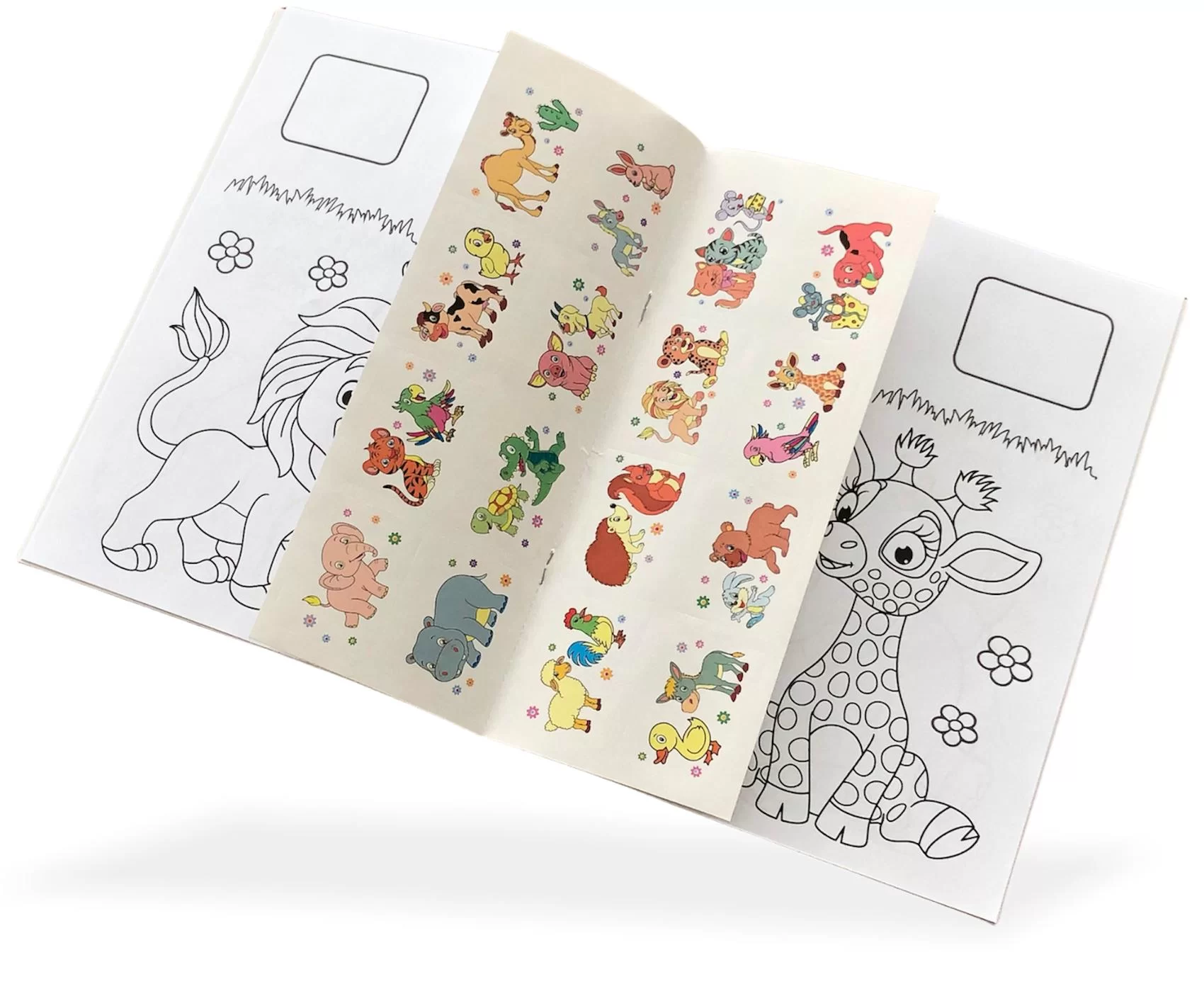 Carte de colorat Coloreaza+autocolante Animale
