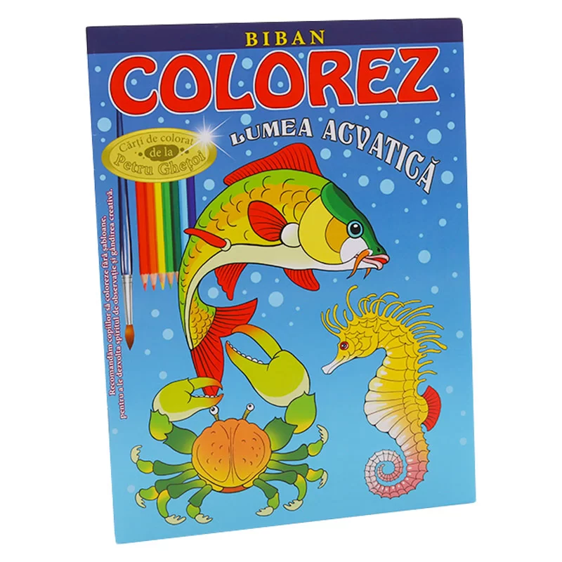 Carte de colorat Colorez Lumea acvatica