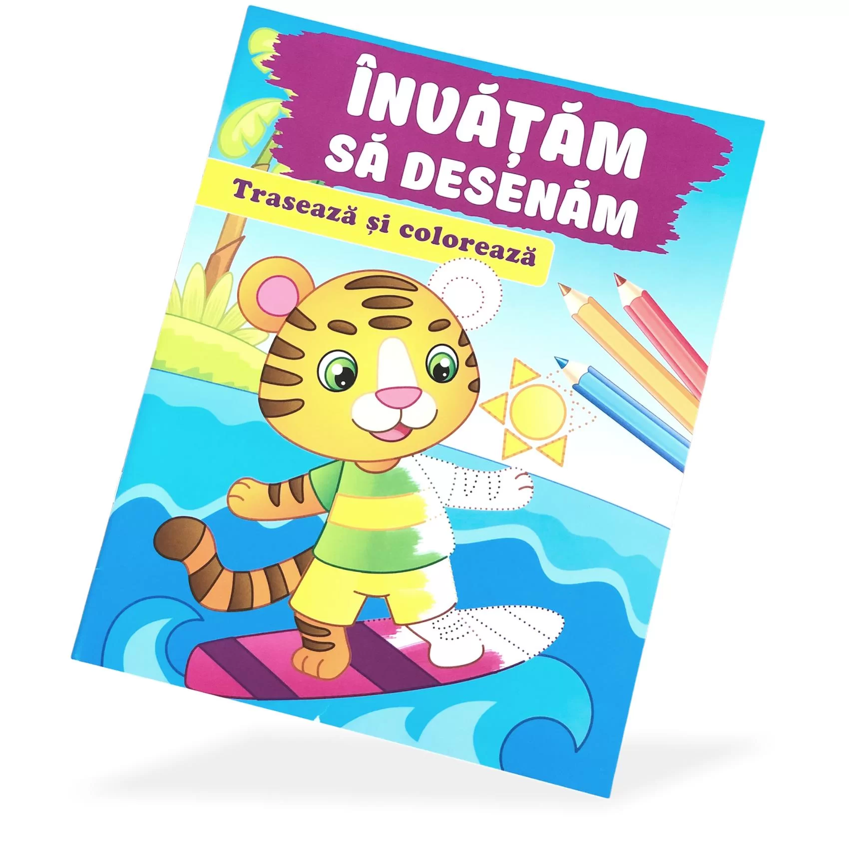 Cartea de colorat Invatam sa desenam Traseaza si color